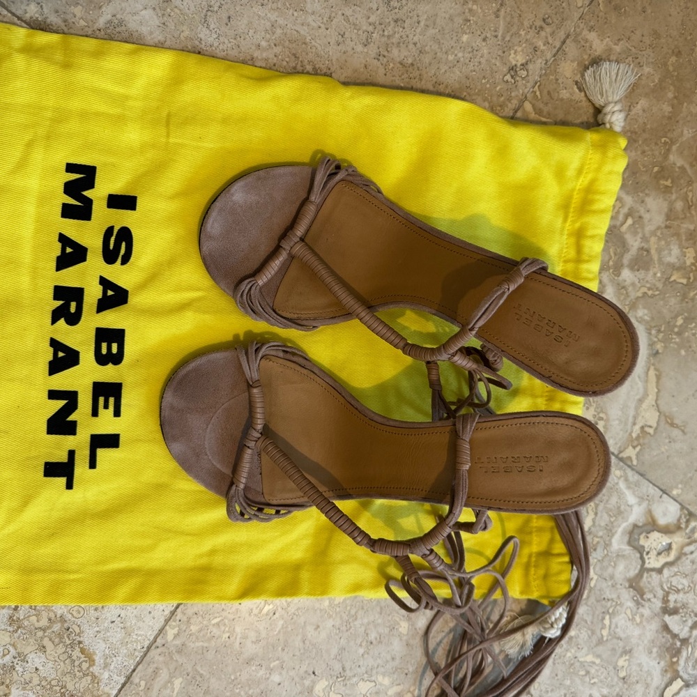 ISABEL MARANT
Arja leather-trimmed suede sandals - Picture 3 of 4